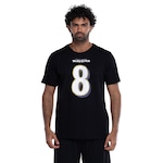 Camiseta do Baltimore Ravens NFL Masculina Player Jackson NF017 PRETO