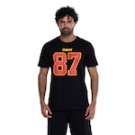 Camiseta do Kansas City Chiefs NFL Masculina Player Kelce NF023 PRETO