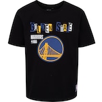 Camiseta do Golden State Warriors NBA Juvenil N0198 Collage PRETO