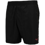 Bermuda Masculina Mizuno Run Easy 4 PRETO/VERMELHO