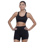 Top Fitness com Bojo On Running Média Sustentação Active Bra Adulto PRETO