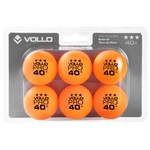 Kit de Bolas Vollo para Tênis de Mesa 3 Estrelas com 6 unidades LARANJA