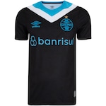 Camisa do Grêmio III 24 Umbro Masculina Torcedor PRETO/AZUL CLA