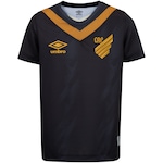 Camisa do Athletico-PR III 24 Umbro Juvenil PRETO/OURO