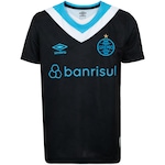 Camisa do Grêmio III 24 Umbro Juvenil PRETO/AZUL CLA