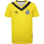 Camisa do Santos III 24 Umbro Juvenil Amarelo/Preto