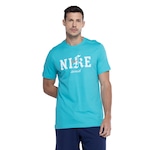 Camiseta Masculina Nike Manga Curta Sportswear Original Cut Hyper Design AZUL CLARO