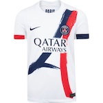 Camisa do PSG II 24/25 Nike Infantil Torcedor BRANCO/AZUL ESC