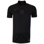 Camisa do Barcelona II 24/25 Nike Masculina Torcedor PRETO/VERMELHO