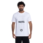 Camiseta do Brooklyn Nets NBA Masculina NB957 Contour Off White