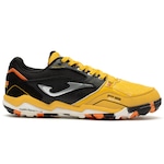 Chuteira Society Joma FS Reactive Adulto Preto/Amarelo Cla