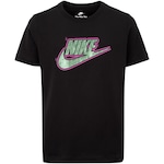 Camiseta Infantil Nike Manga Curta Sportswear KC Color PRETO