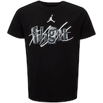 Camiseta Infantil Nike Manga Curta Jordan Flight Team PRETO