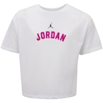 Camiseta Infantil Nike Manga Curta Jordan Y2k BRANCO