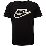 Camiseta Infantil Nike Manga Curta Sportswear Tee Club PRETO