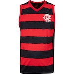 Camiseta Regata do Flamengo Braziline Masculina Hino PRETO/VERMELHO