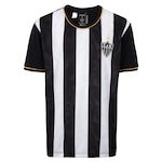 Camiseta do Atlético-MG Braziline Infantil Trevo PRETO/BRANCO