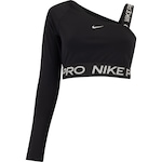 Blusa Cropped Feminina Nike Dri-Fit Shine PRETO