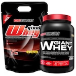 Kit Giant Whey Bodybuilders Protein - Chocolate - Refil - 2Kg + Giant Whey Protein - Chocolate - 900g Nao Se Aplica