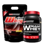 Giant Whey Protein Bodybuilders Refil - Morango - 2Kg + Giant Whey Protein - 900g Nao Se Aplica