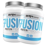 Kit BRN Foods 2x Whey Protein Fusion Chocolate - 900g Nao Se Aplica