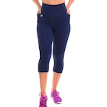 Calça Corsário Sandy Fitness Run com Proteção Solar UV50+ - Feminina AZUL ESCURO