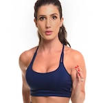 Top Fitness com Bojo Removível e Proteção Solar UV50+ Sandy Fitness Open - Feminino AZUL ESCURO