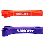 Kit Super Band Yangfit Extensor Elástico - Médio e Forte LARANJA/ROXO