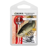 Anzol de Pesca Crown Tinu 2-Bh Nº 07 - 10 Unidades PRETO