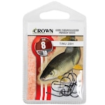 Anzol de Pesca Crown Tinu 2-Bh Nº 08 - 10 Unidades PRETO