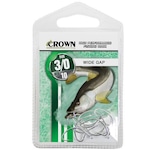 Anzol de Pesca Crown Wide Gap Nº 3/0 - 10 Unidades PRATA