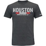 Camiseta First Down Houston Futebol Americano Masculina - Adulto CINZA ESCURO