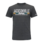 Camiseta First Down Jacksonville Futebol Americano Masculina - Adulto CINZA ESCURO