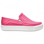 Tênis Slip On Crocs CitiLane Roka Kids - Infantil ROSA/BRANCO