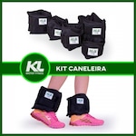 Kit Caneleira Tornozeleira de Peso 2kg 3kg 4kg 5kg Fixa PRETO