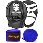 Kit Gorilla Manopla de Foco Aparador de Soco + Bandagem  03 Metros AZUL