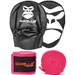 Kit Gorilla Manopla de Foco Aparador de Soco + Bandagem  03 Metros ROSA