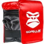 Kit Gorilla Saco Pancada 120 Cm + Luva + Suporte VERMELHO