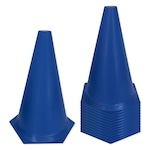 Cone de Marcação de Plástico Muvin - 24cm -12 Unidades AZUL