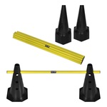 Barreiras de Salto com Cones Muvin - 12 unidades PRETO/AMARELO