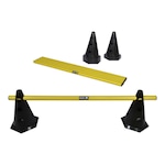 Kit Barreiras de Salto com Cone - 24cm Muvin - 6 unidades PRETO/AMARELO