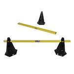 Kit Barreiras de Salto com Cone - 24cm Muvin - 3 unidades PRETO/AMARELO