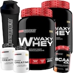 Kit 2x Whey Protein Bodybuilders - Chocolate + 2x Creatina + Bcaa + Coqueteleira Nao Se Aplica