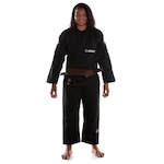 Kimono Jiu Jitsu Atama Trançado Classic - Feminino PRETO