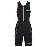 Macaquinho Arena para Triathlon Trisuit St Front Zipper - Feminino AZUL