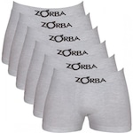 Kit Cuecas Boxer Zorba Algodão Sem Costura - 6 Unidades - Masculina CINZA