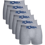 Kit de Cuecas Boxer Zorba sem Costura 678 com 6 unidades - Infantil CINZA