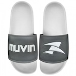 Chinelo Slide MUVin SL100 - Adulto Branco/Cinza Claro