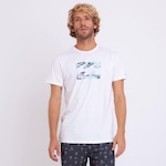 Camiseta Billabong Team Punta Roco Off White - Adulto BRANCO