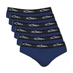 Kit Cuecas Slip Zorba Max Com 6 Unidades - Adulto AZUL ESCURO